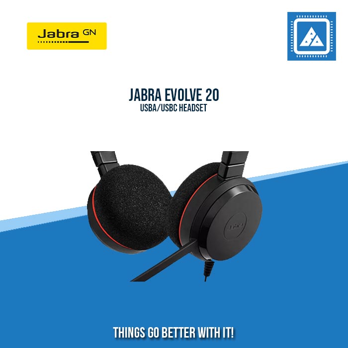 JABRA EVOLVE 20 USBA/USBC HEADSET JABRA EVOLVE 20 USBA/USBC HEADSET